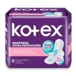 kotex Toallitas Femeninas Xtra Protección Nocturna C/A X8 UN