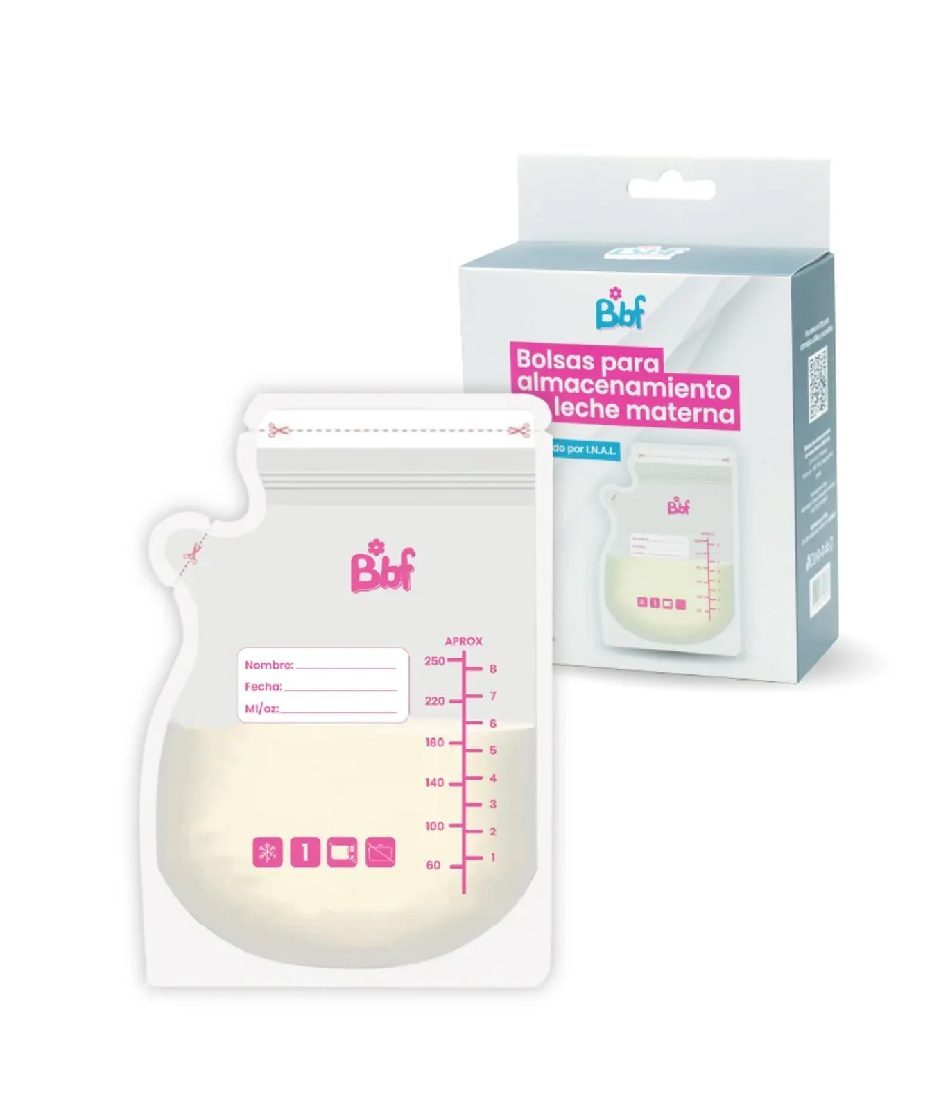 1328314-1600-1600 Bebefantitos Bolsa P/almacenamiento de Leche Materna X30 UN - Imagen de 1