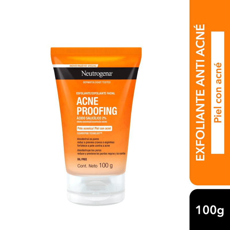 225321-800-auto Neutrogena Gel Exfoliante Libre de Aceites Acne Proofing X100 ML - Imagen de 1