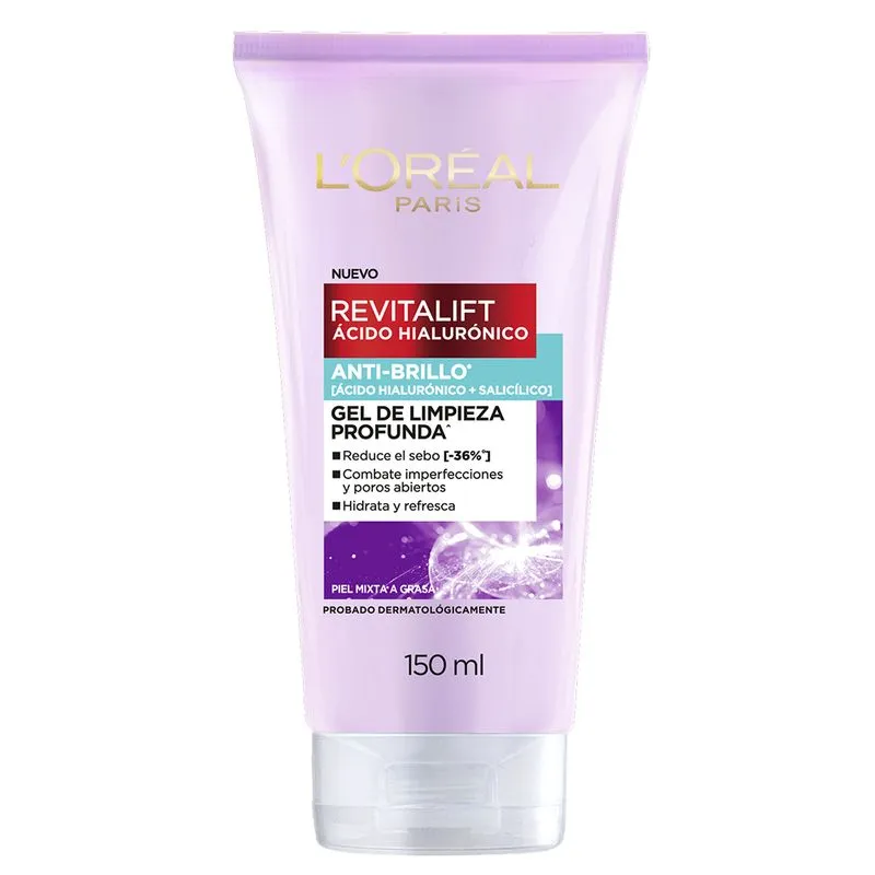 250248-800-auto Loreal Revitalift Gel de Limpieza Anti Brillo X 150 ML - Imagen de 1