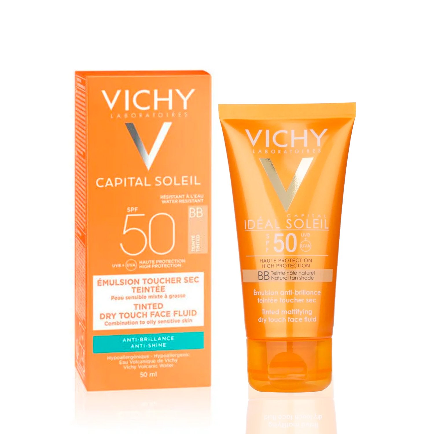 8029299 Vichy Ideal Soleil FPS 50+ Toque Seco Color X 50 ML - Imagen de 1