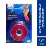 Kin Cinta Adhesiva para Taping Neuromuscular  5 CM X 5 M Roja