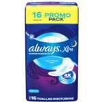 Always Toallita Femenina Xtra Triple Protección Noche Seca X16 UN