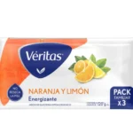 Veritas Jabón En Barra Glicerina Naranja y Limón X 120 G X 3
