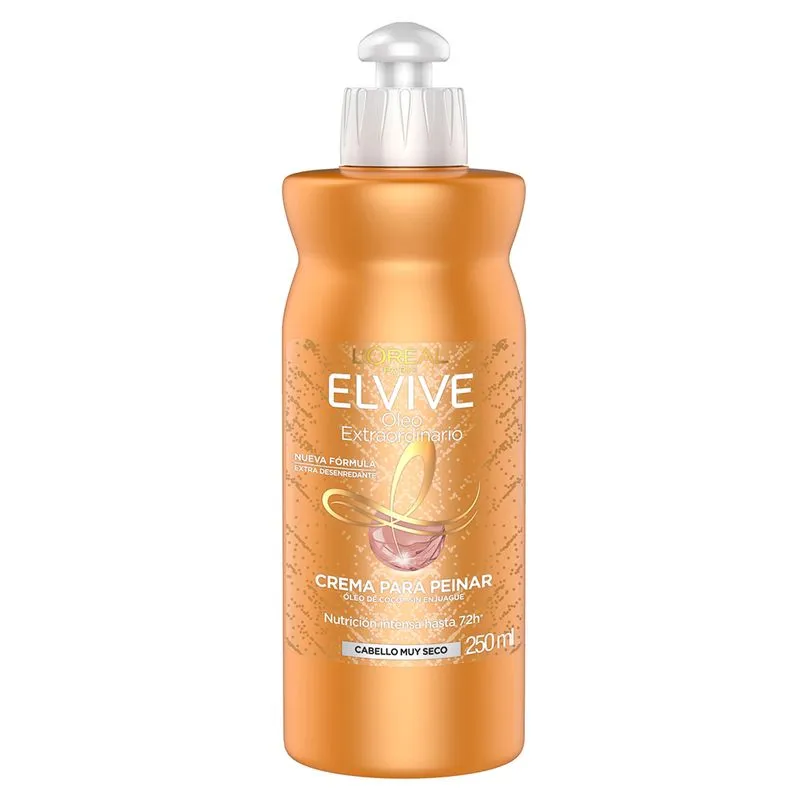 201360-800-auto Elvive Crema P/Peinar Oleo Extraordinario Coco 250 ML - Imagen de 1