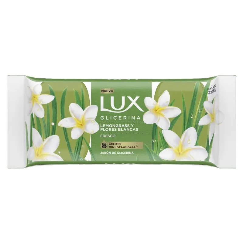 262115-800-auto Lux Jabón Glicerina Lemon y Flores 90 G X 3 - Imagen de 1