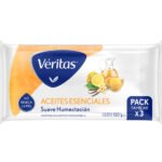 Veritas Jabón De Tocador Glicerina Aceites Esenciales X 120 G X 3