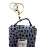 Llavero Cartera Animal Print con Brillos