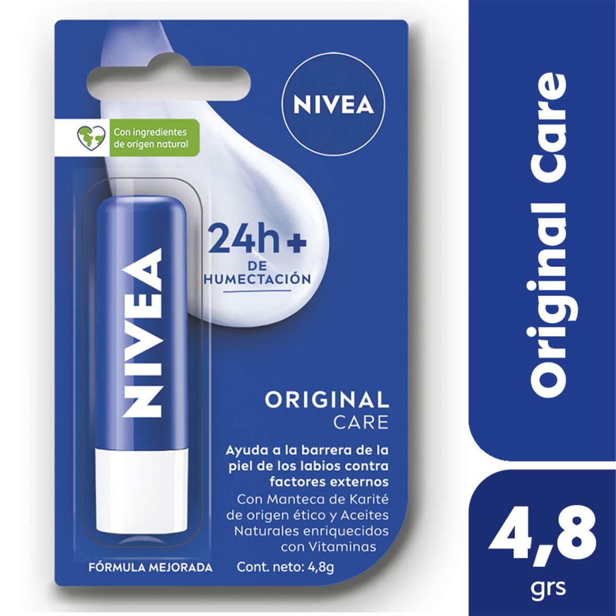 6039010 Nivea Protector Labial Humectante Essential Original Care - Imagen de 1