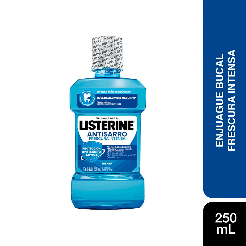 8009445 Listerine Antisarro Enjuague Bucal Zero Alcohol X 250 ML - Imagen de 1