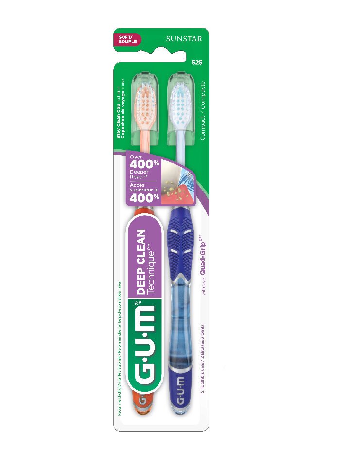 4060FD Gum Cepillo Dental 525 Deep Clean Technique Pack X 2 UNID. - Imagen de 1