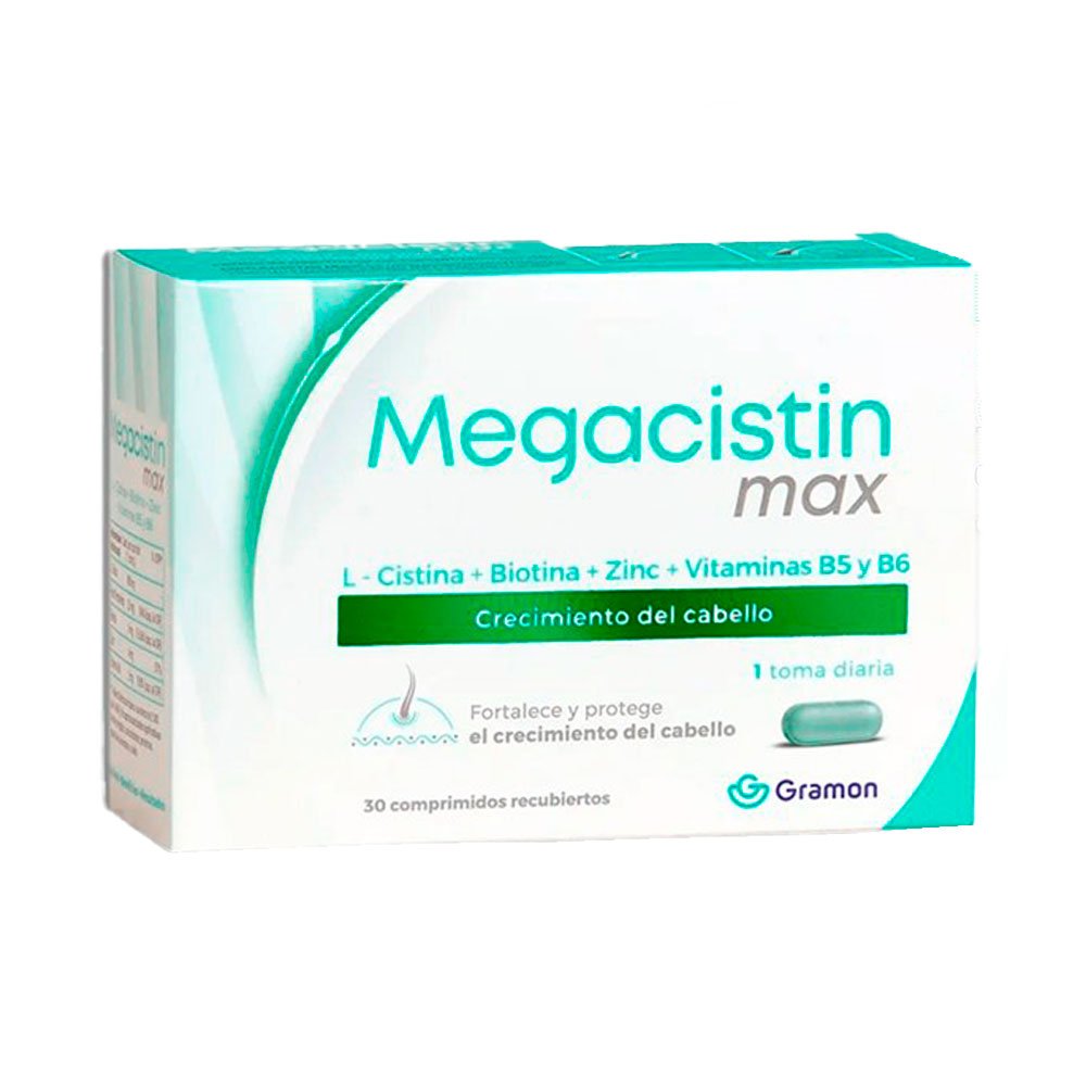 8022524 Megacistin Max Fortalecedor Anticaída Cabello X 30 Comp. - Imagen de 1