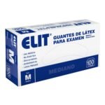 Elit Guantes de Látex para Exámen Mediano X 100