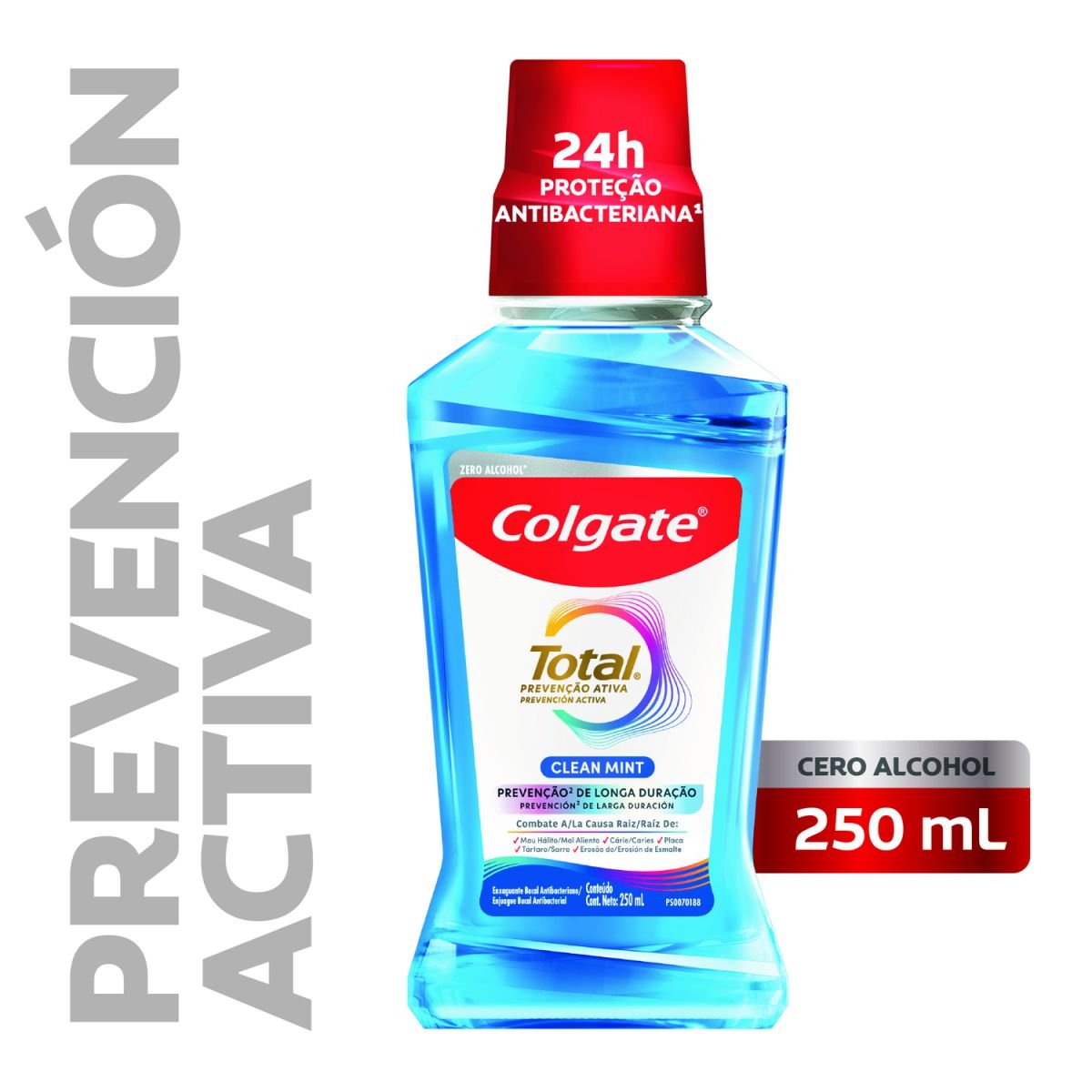 8033811 Colgate Enjuague bucal Total clean mint X 250 ML - Imagen de 1