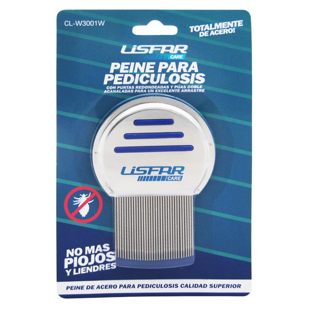 8035981 Lisfar Peine Para Piojos Todo Acero Doble Acanalado - Imagen de 1