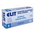 Elit Guantes Examen Nitrilo S/Polvo Chico Azul X100