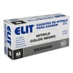 Elit Guantes de Látex para Exámen M (negros) X 100