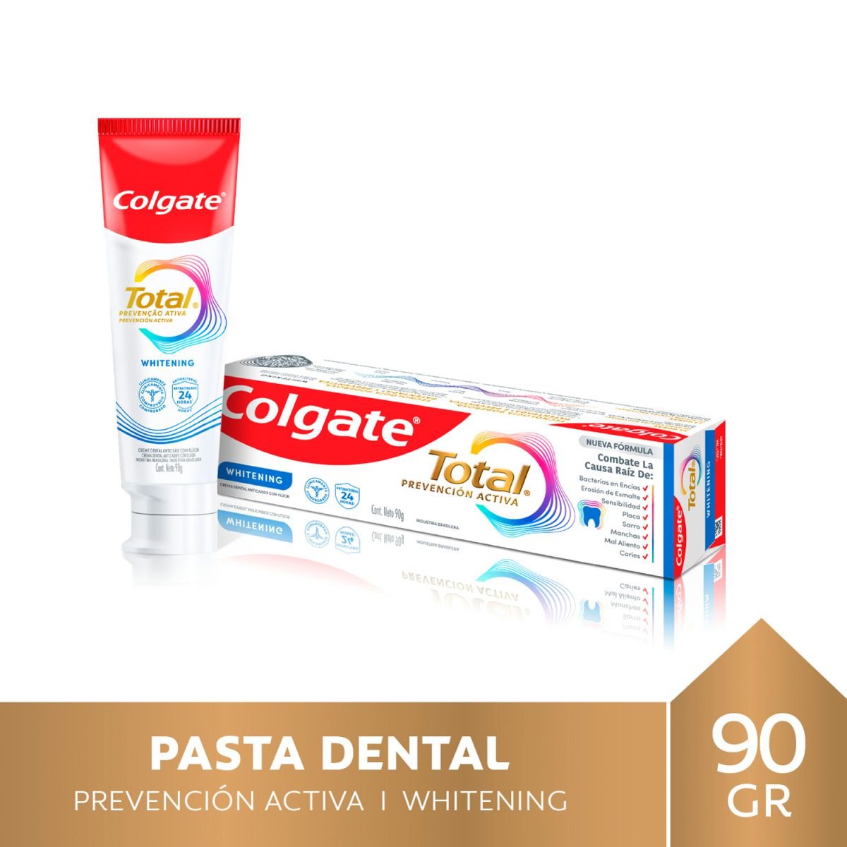 8038719 Colgate Pasta dental Total Whitening con Flúor X 90 G - Imagen de 1