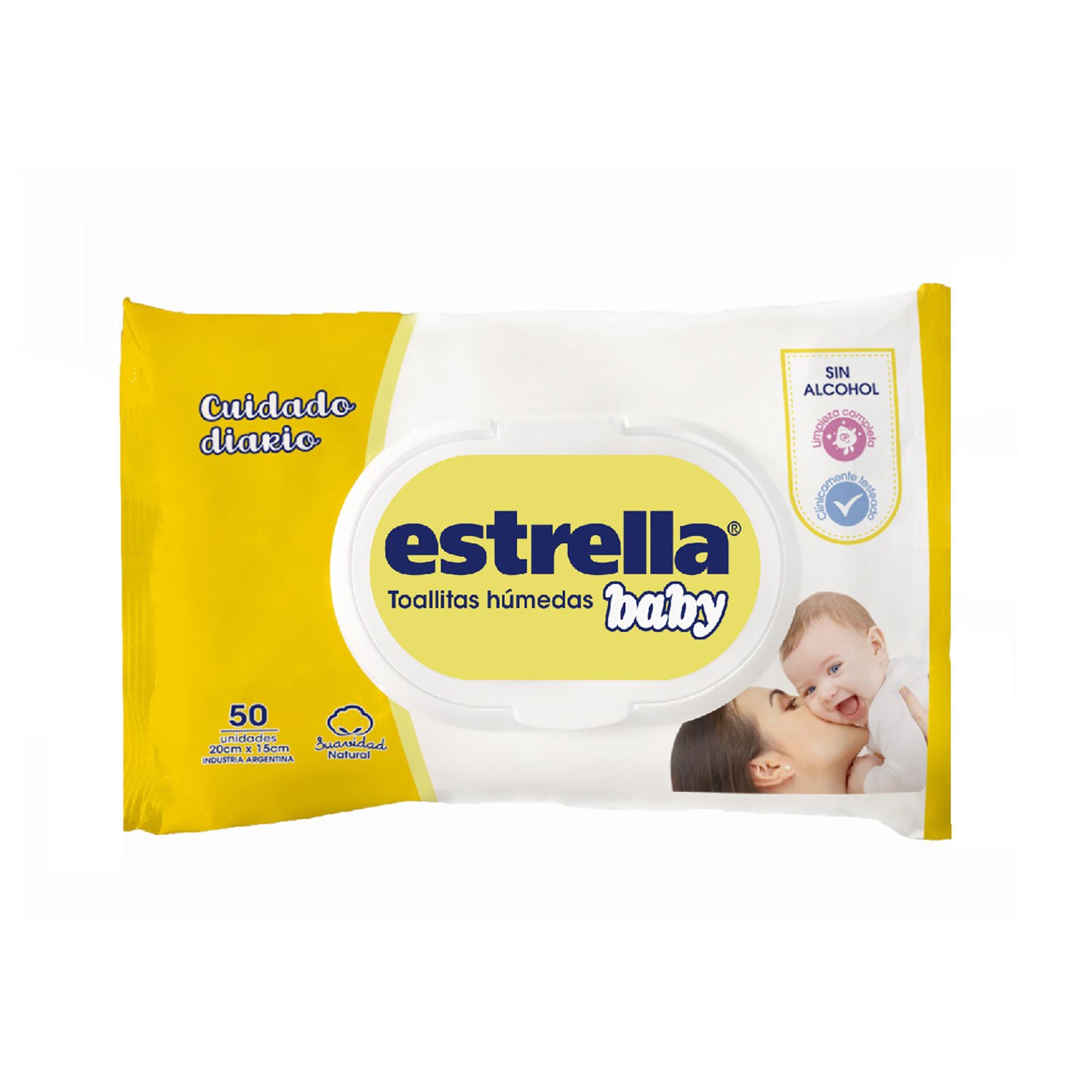 8121675 Estrella Toallitas Húmedas Cuidado Diario X 50 UN - Imagen de 1