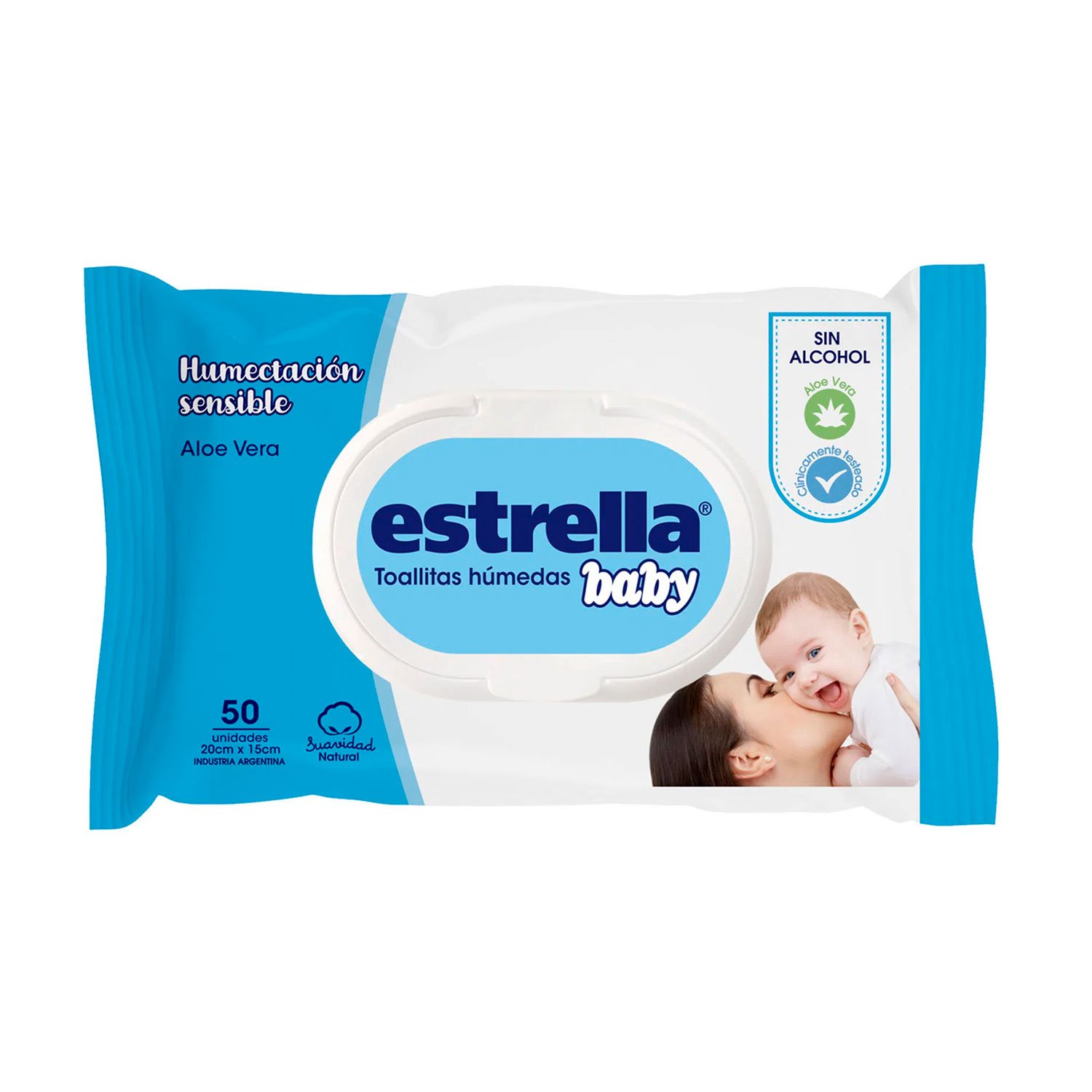 8122101 Estrella Toallitas Húmedas Humectación Sensible X 50 UN - Imagen de 1