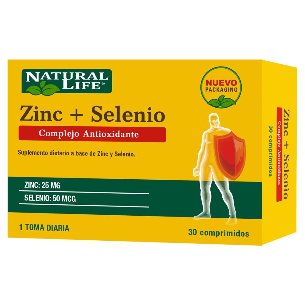8122586 Natural Life Zinc + Selenio X 30 Comp. - Imagen de 1