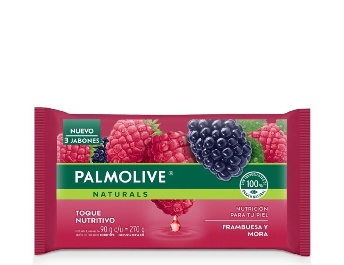 8124165 Palmolive Jabón En Barra Frambuesa y Mora X 90 G X 3 - Imagen de 1