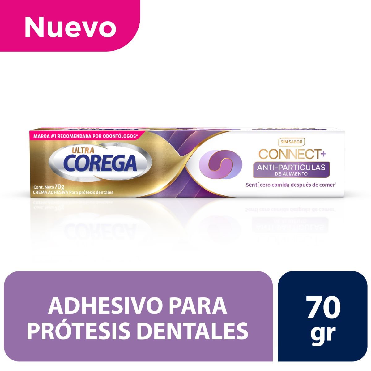 8132873 Corega Crema Adhesiva Para Prótesis Dental Connect X 70 G - Imagen de 1