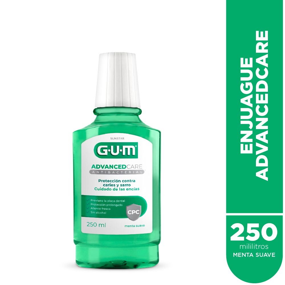 8135709 Gum Enjuague Bucal Antibacterial Menta Suave X 250 ML - Imagen de 1