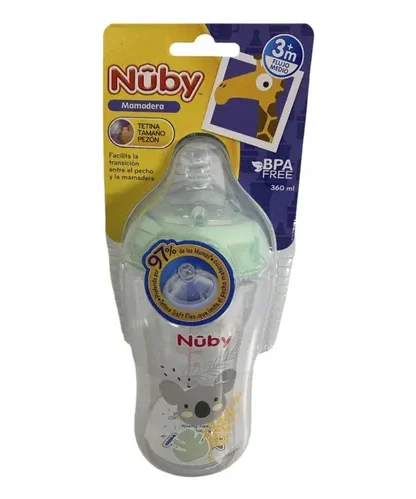 D_Q_NP_2X_885215-MLA82912686558_032025-P Nuby Mamadera Natural Nuser 360ML - Imagen de 1