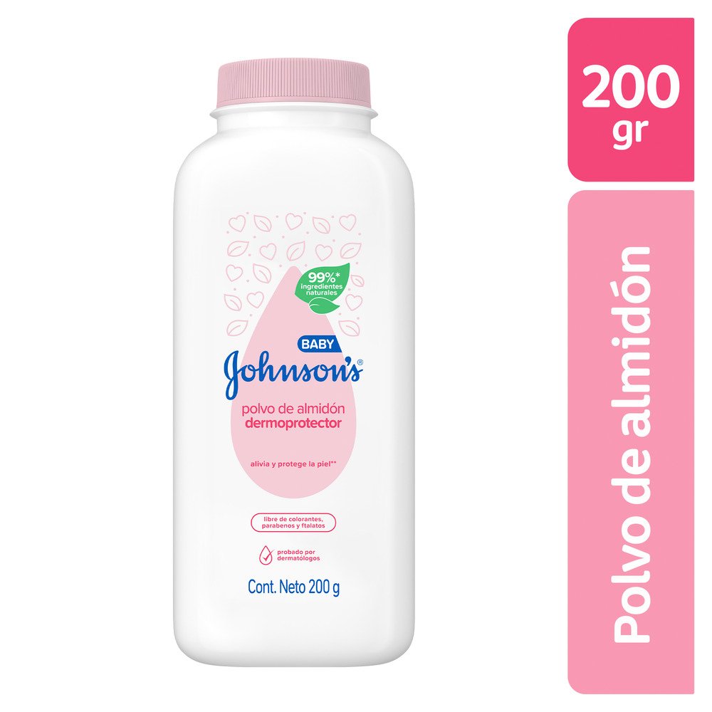 8001392 Johnson Baby Polvo de Almidon Dermoprotector X 200 G - Imagen de 1