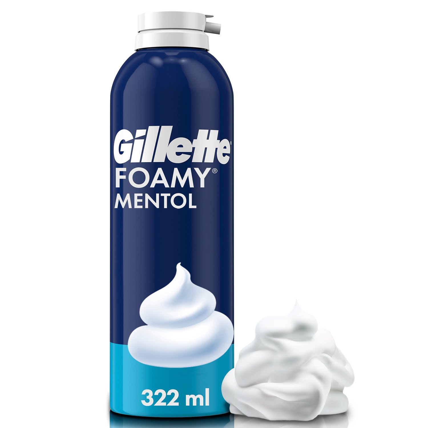 8011412 Gillete Foamy Espuma Para Afeitar Mentol X 322 ML - Imagen de 1
