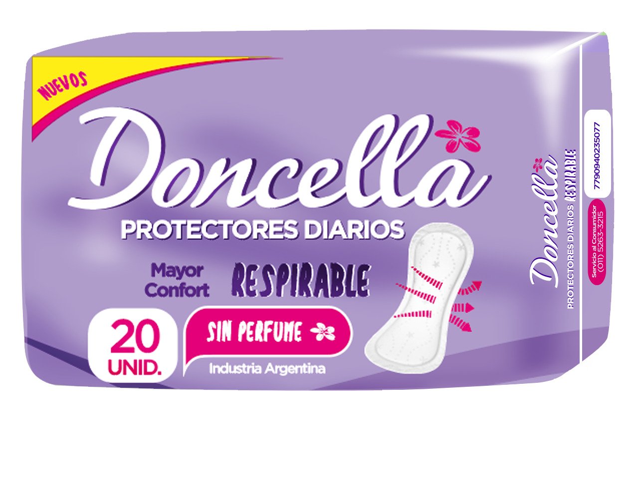 8022203 Doncella Protectores diarios Sin perfume X 20 UNID. - Imagen de 1