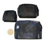 Set de Neceser de Red Negro  X 3 UNID.