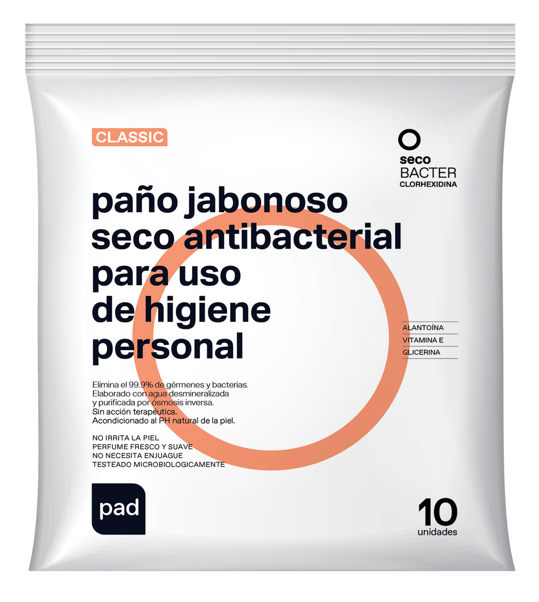 PadSecoBacter10-p-1080 Sigmaline Paño Jabonoso Seco Antibacterial X 10 UN - Imagen de 1