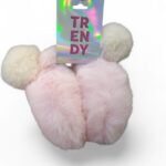 Orejera Rosa con Pompones