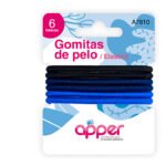 Apper Gomitas de Pelo Colores Liso X 6 UNID.
