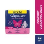 Siempre Libre Toallas Femeninas Ultrafina Suave C/Alas X 32 UN