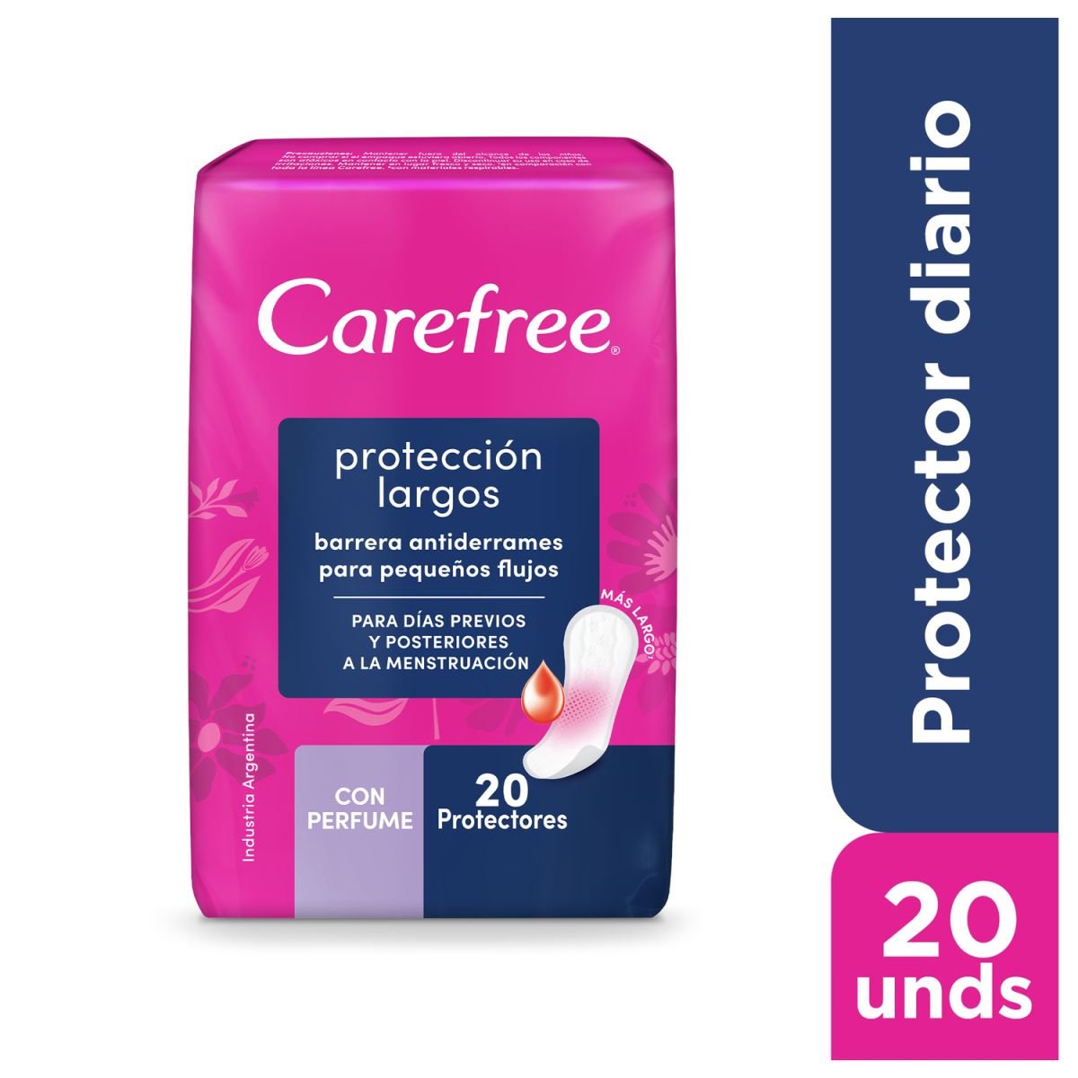 6034503 Carefree Protectores Diarios Largos x 20 UNID. - Imagen de 1