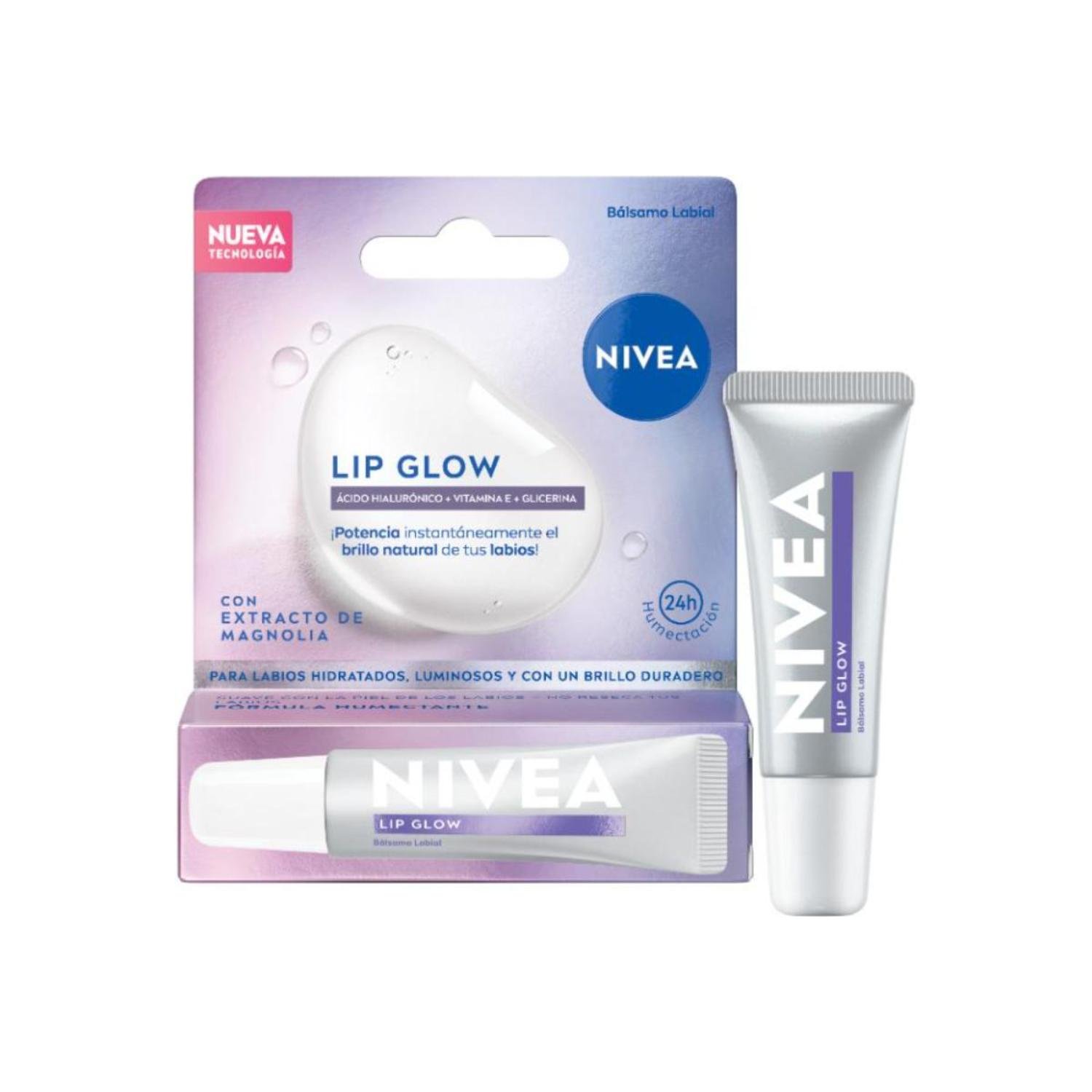 8141625 Nivea Lip Glow Bálsamo Labial X 4,8 G - Imagen de 1